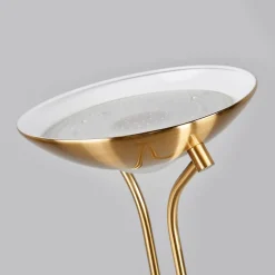 Lindby LED-læselampe Josefin, messing, læselampe, dæmpbar