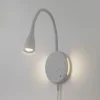 Lindby LED-læselampe Zayna, hvid, CCT, USB, dæmpbar, timer