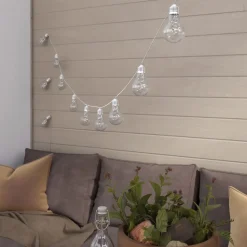 Lindby LED-lyskæde Lampini, 200 cm, sort, IP44