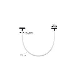 Lindby LED-lysslange Lumaro, længde 100 cm, tekstil, 48V