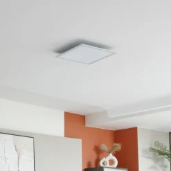 Lindby LED-panel Enhife, hvid, 40 x 40 cm, metal, 4.000 K