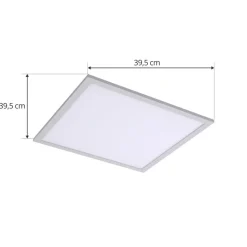 Lindby LED-panel Enhife, hvid, 40 x 40 cm, metal, 4.000 K