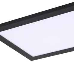 Lindby LED-panel Enhife, sort, 80 x 20 cm, metal, 4.000K