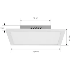 Lindby LED-panel Lamin, hvid, 30 cm, CCT, dæmpbar, fjernbetjening