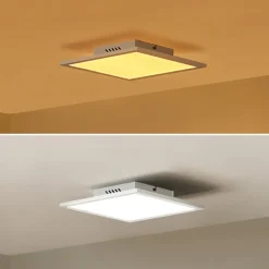Lindby LED-panel Lamin, hvid, 30 cm, CCT, dæmpbar, fjernbetjening