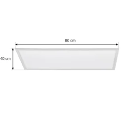 Lindby LED-panel Lamin, hvid, 80 cm, CCT, dæmpbar, fjernbetjening