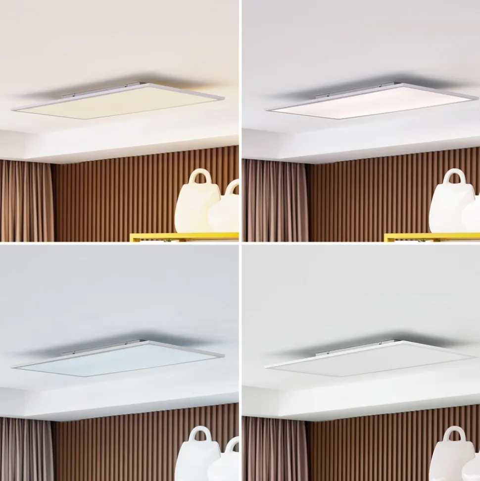 Lindby LED-panel Lamin, hvid, 80 cm, CCT, dæmpbar, fjernbetjening