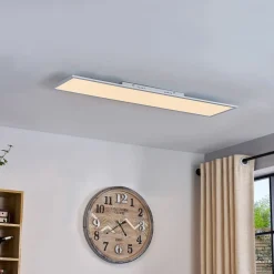 Lindby LED-panel Lamin, hvid, 120 cm, CCT, dæmpbar, fjernbetjening