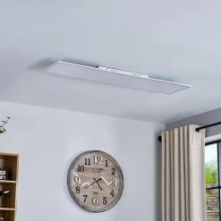 Lindby LED-panel Lamin, hvid, 120 cm, CCT, dæmpbar, fjernbetjening