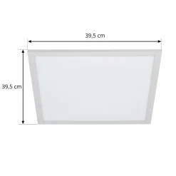 Lindby LED-panel Lamin, hvid, 40 cm, CCT, dæmpbar, fjernbetjening