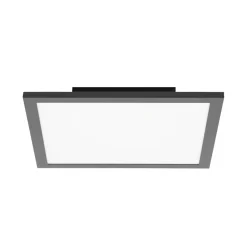 Lindby LED-panel Lamin, sort, 30 cm, CCT, dæmpbar, fjernbetjening