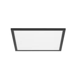 Lindby LED-panel Lamin, sort, 40 cm, CCT, dæmpbar, fjernbetjening
