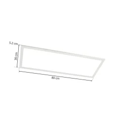 Lindby LED-panel Livel, CCT, 80 cm x 30 cm, fjernbetjening