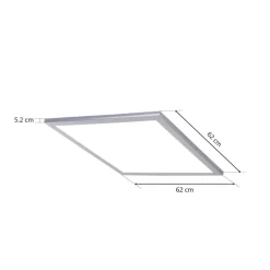 Lindby LED-panel Livel, CCT, 62 cm x 62 cm, fjernbetjening
