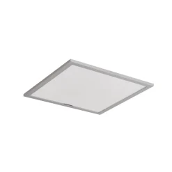 Lindby LED-panel Livel, 4000K, 40 cm x 40 cm, sølv, metal