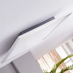 Lindby LED-panel Livel, sæt med 2, 4.000 K, 40 x 40 cm, sølv
