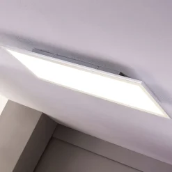 Lindby LED-panel Livel, sæt med 2, 4.000 K, 80 x 30 cm, sølv