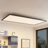 Lindby LED-panel Nelios, 120 x 60 cm, 4000K, sort, metal