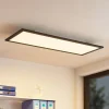 Lindby LED-panel Nelios, 80 x 30 cm, 4.000K, sort, metal