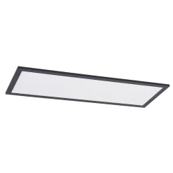 Lindby LED-panel Nelios, 80 x 30 cm, 4.000K, sort, metal