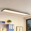 Lindby LED-panel Nelios, 120 x 30 cm, 4000K, sort, metal