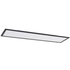 Lindby LED-panel Nelios, 120 x 30 cm, 4000K, sort, metal