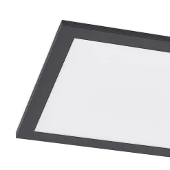 Lindby LED-panel Nelios, 120 x 30 cm, 4000K, sort, metal