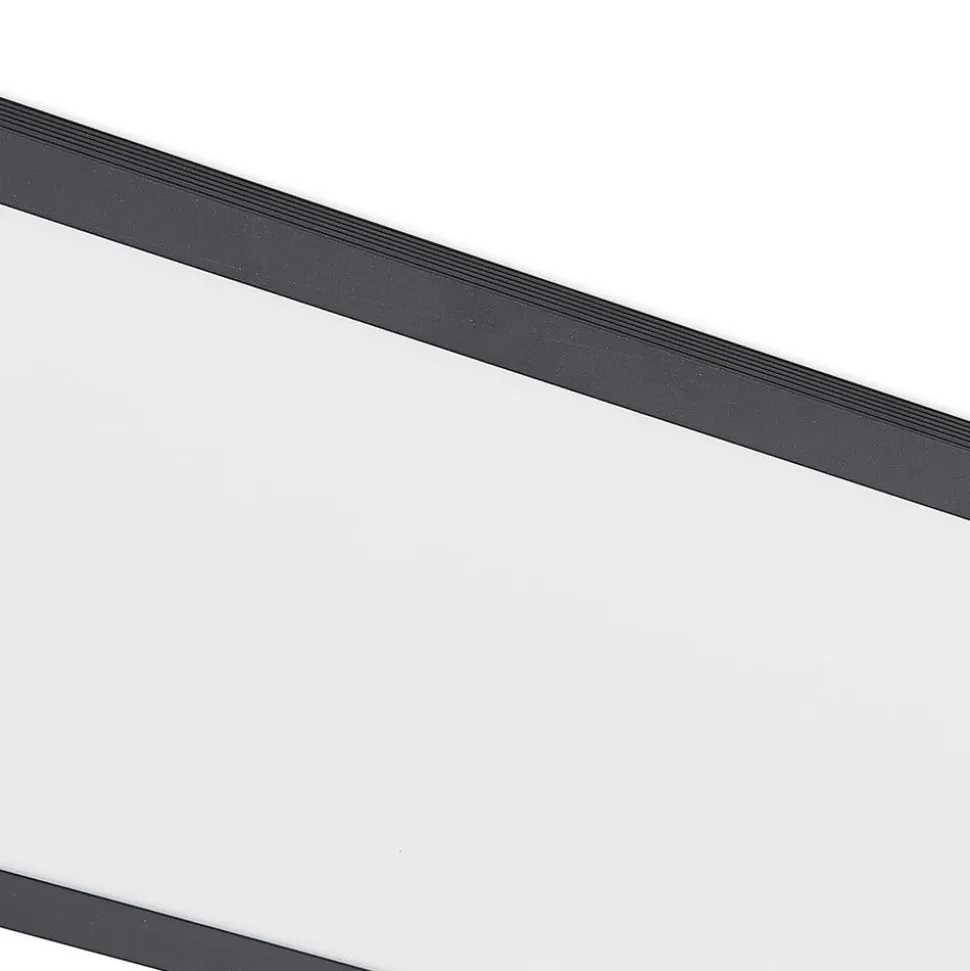 Lindby LED-panel Nelios, 120 x 30 cm, 4000K, sort, metal