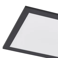 Lindby LED-panel Nelios, 80 x 30 cm, CCT, sort, metal