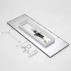 Lindby LED-panel Nelios, 80 x 30 cm, CCT, sort, metal