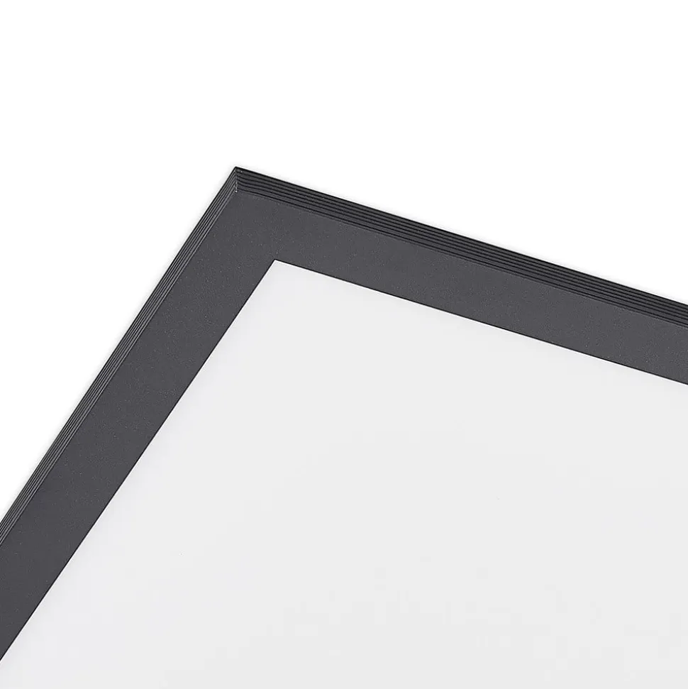 Lindby LED-panel Nelios, 62 x 62 cm, 4.000K, sort, metal
