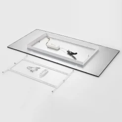 Lindby LED-panel Nelios, 120 x 60 cm, CCT, sort, metal