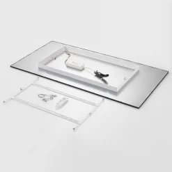 Lindby LED-panel Nelios, 120 x 60 cm, CCT, sort, metal
