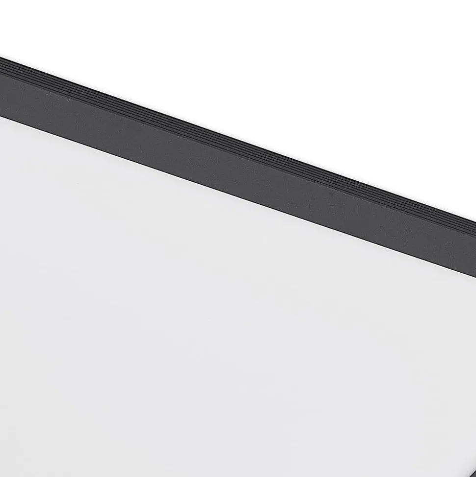 Lindby LED-panel Nelios, 40 x 40 cm, CCT, sort, metal