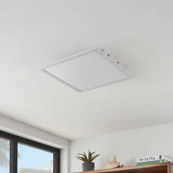 Lindby LED-panel Quais, 40 x 40 cm, hvid, aluminium, 4.000K