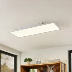 Lindby LED-panel Quais, 80 x 30 cm, hvid, metal, 4.000K