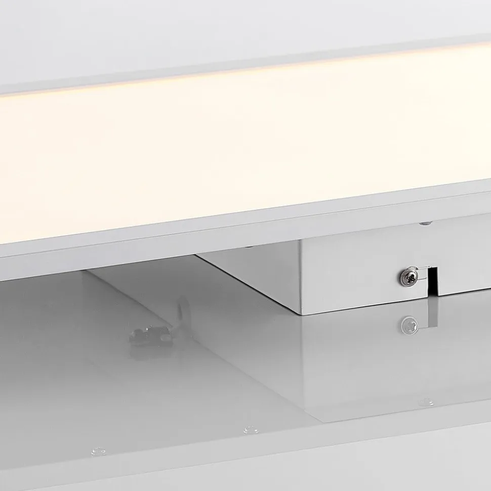 Lindby LED-panel Quais, 80 x 30 cm, hvid, metal, 4.000K