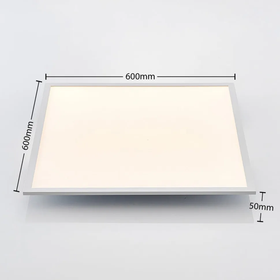 Lindby LED-panel Quais, 60 x 60 cm, hvid, aluminium, 4.000K