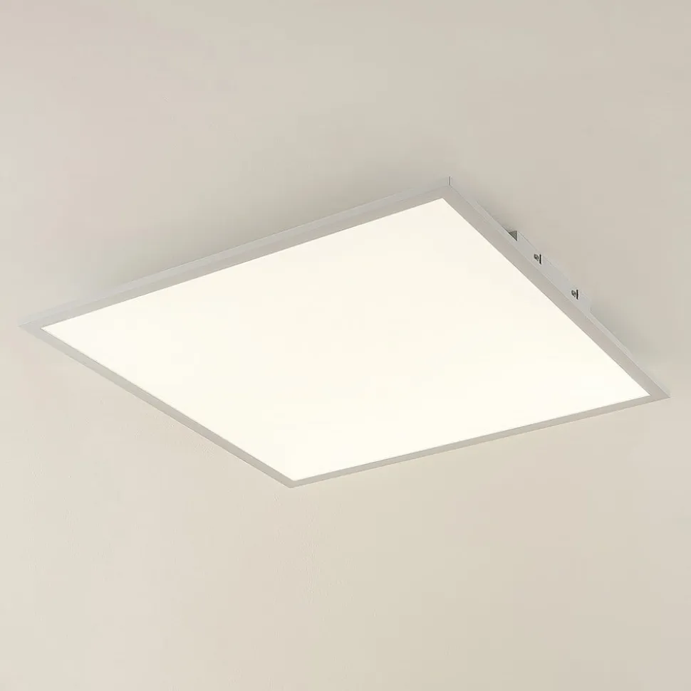 Lindby LED-panel Quais, 60 x 60 cm, hvid, aluminium, 4.000K