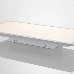 Lindby LED-panel Stenley, 4.000 K, 60 cm x 30 cm, sølv/hvid