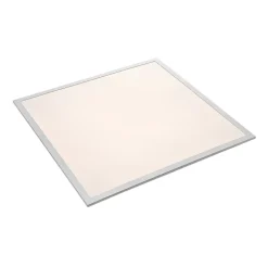 Lindby LED-panel Stenley, 4.000 K, 60 cm x 60 cm, sølv/hvid