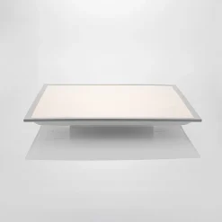Lindby LED-panel Stenley, 4.000 K, 60 cm x 60 cm, sølv/hvid