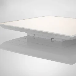 Lindby LED-panel Stenley, 4.000 K, 60 cm x 60 cm, sølv/hvid