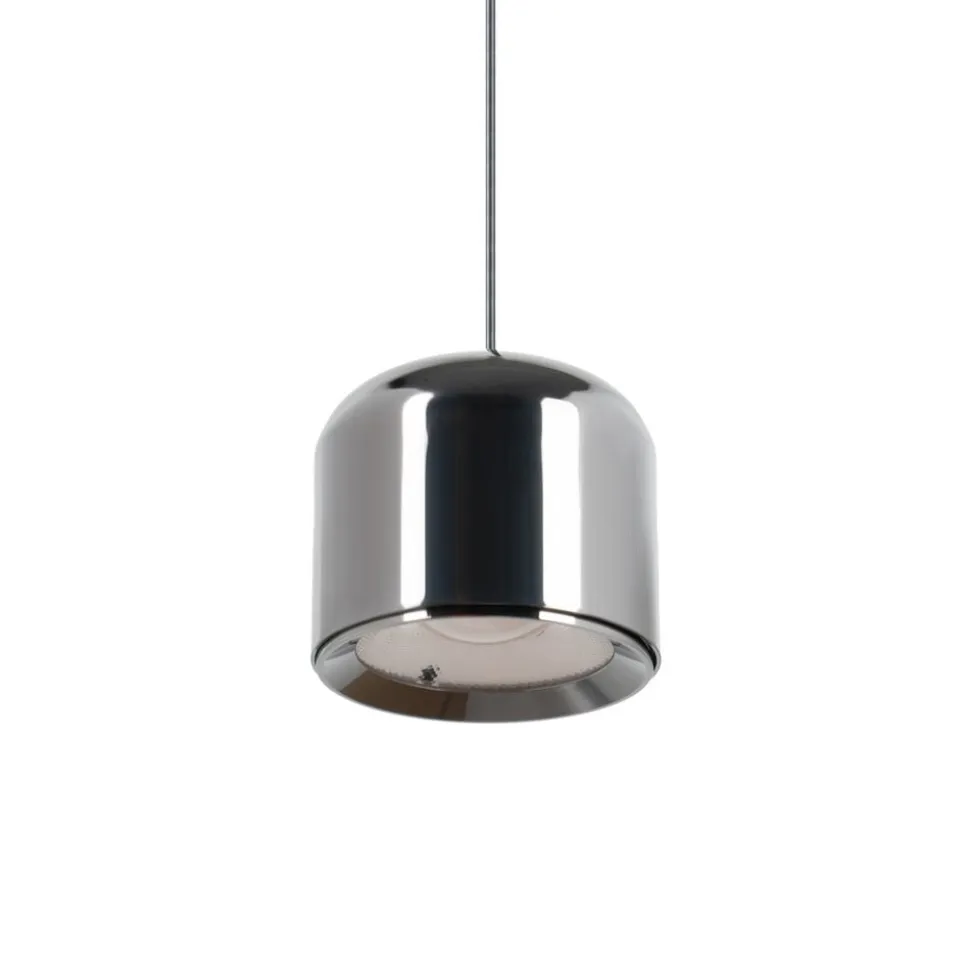 Lindby LED-pendellampe Lumaro,sort,Ø8,2cm,aluminium,48V,dæmpbar