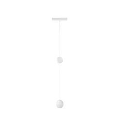 Lindby LED-pendellampe Lumaro, hvid, Ø 6,2 cm, 48V, dæmpbar