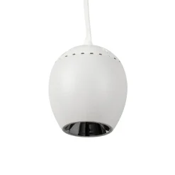 Lindby LED-pendellampe Lumaro, hvid, Ø 6,2 cm, 48V, dæmpbar