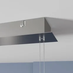Lindby LED-pendellampe Manon, højdejusterbar, grå, metal