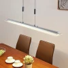 Lindby LED-pendellampe Sladja, krom, glas, touchdæmper