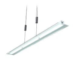 Lindby LED-pendellampe Sladja, krom, glas, touchdæmper