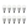 Lindby LED-pære, E27, 11 W, opal, 3.000 K, sæt med 10 stk